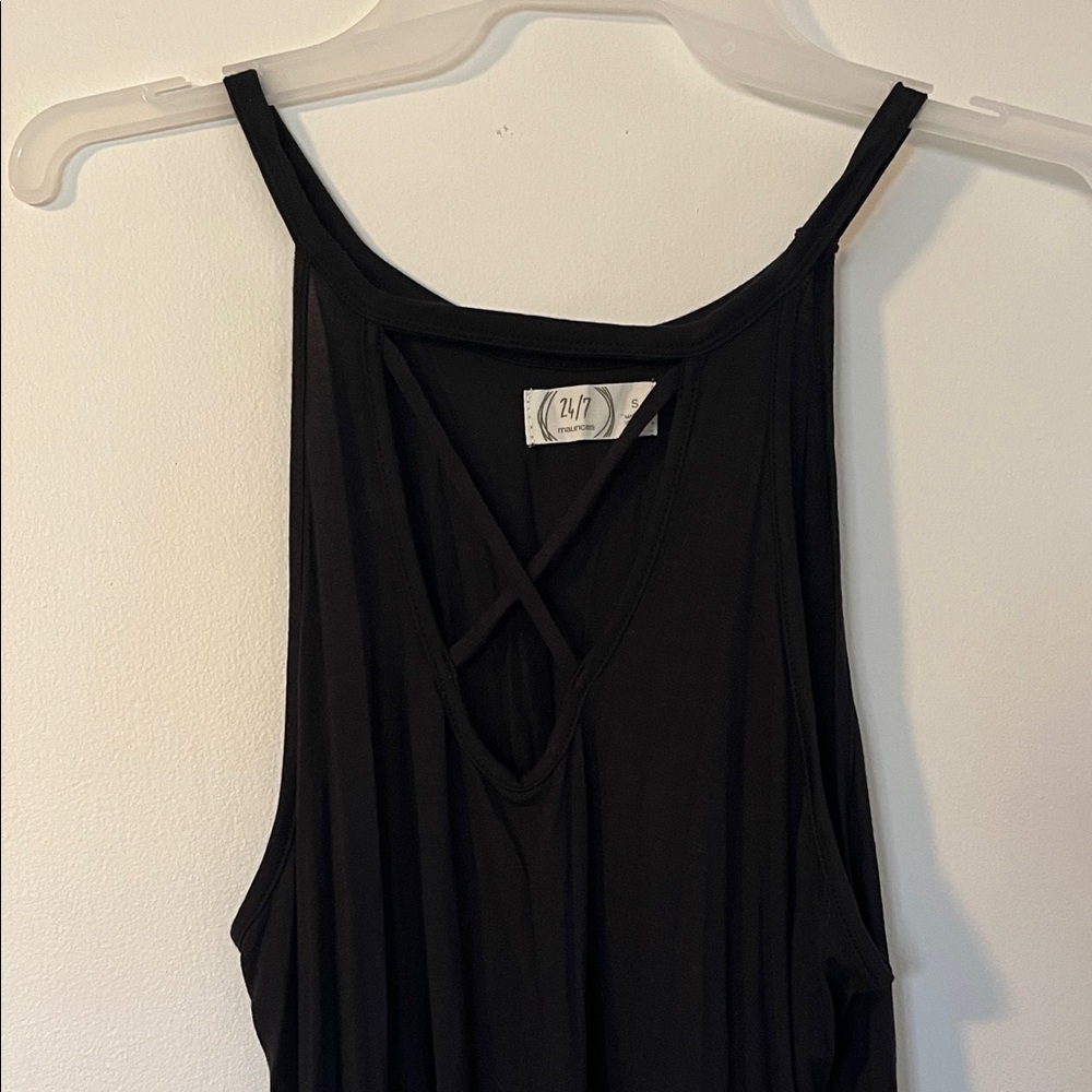 2/1 Black Strappy Tank Top